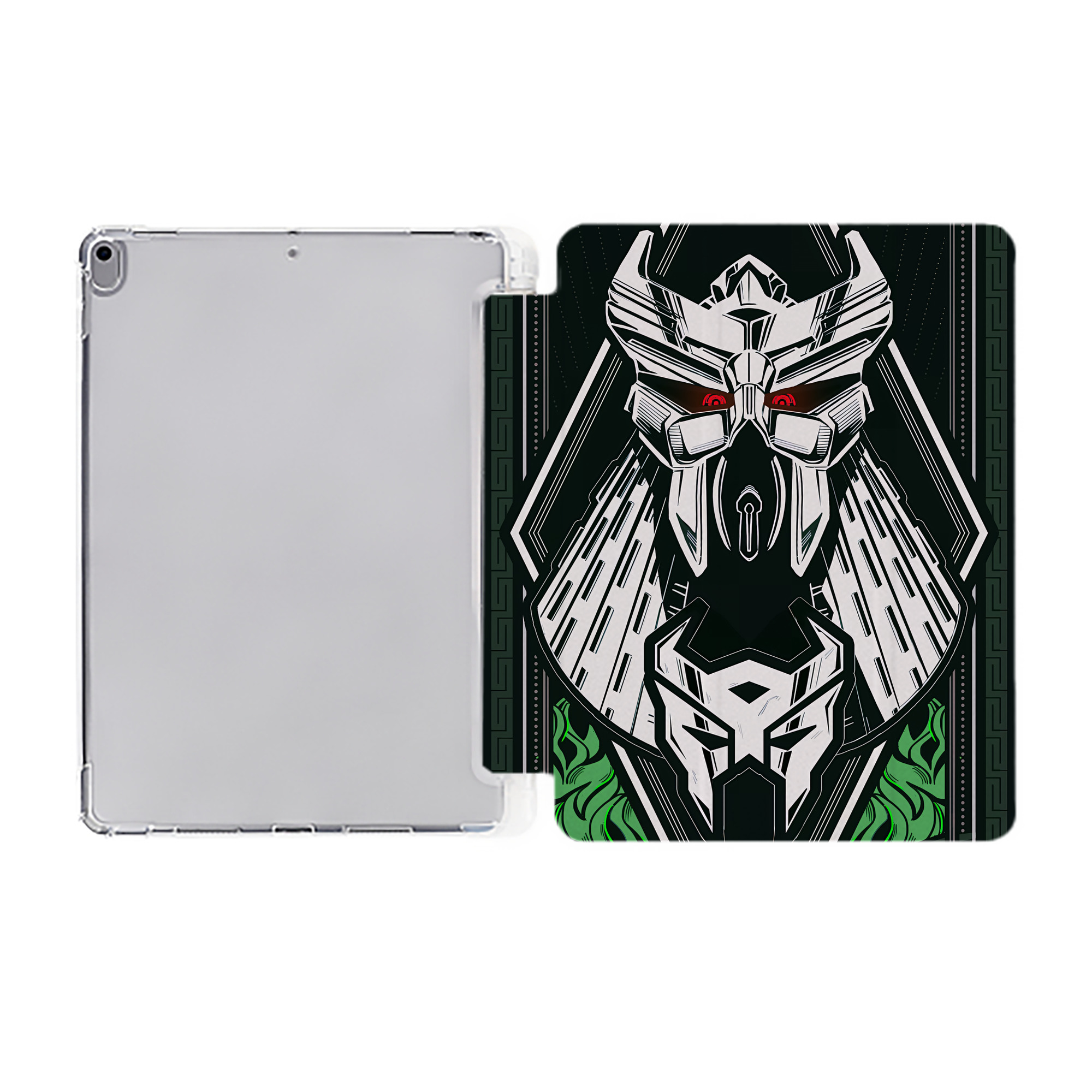 （画像用） Transformers トランスフォーマー IPad ケース ペン収納付き 三つ折りスタンド PUレザー×シリコン 対応機種9.5/10.5/10.9インチ